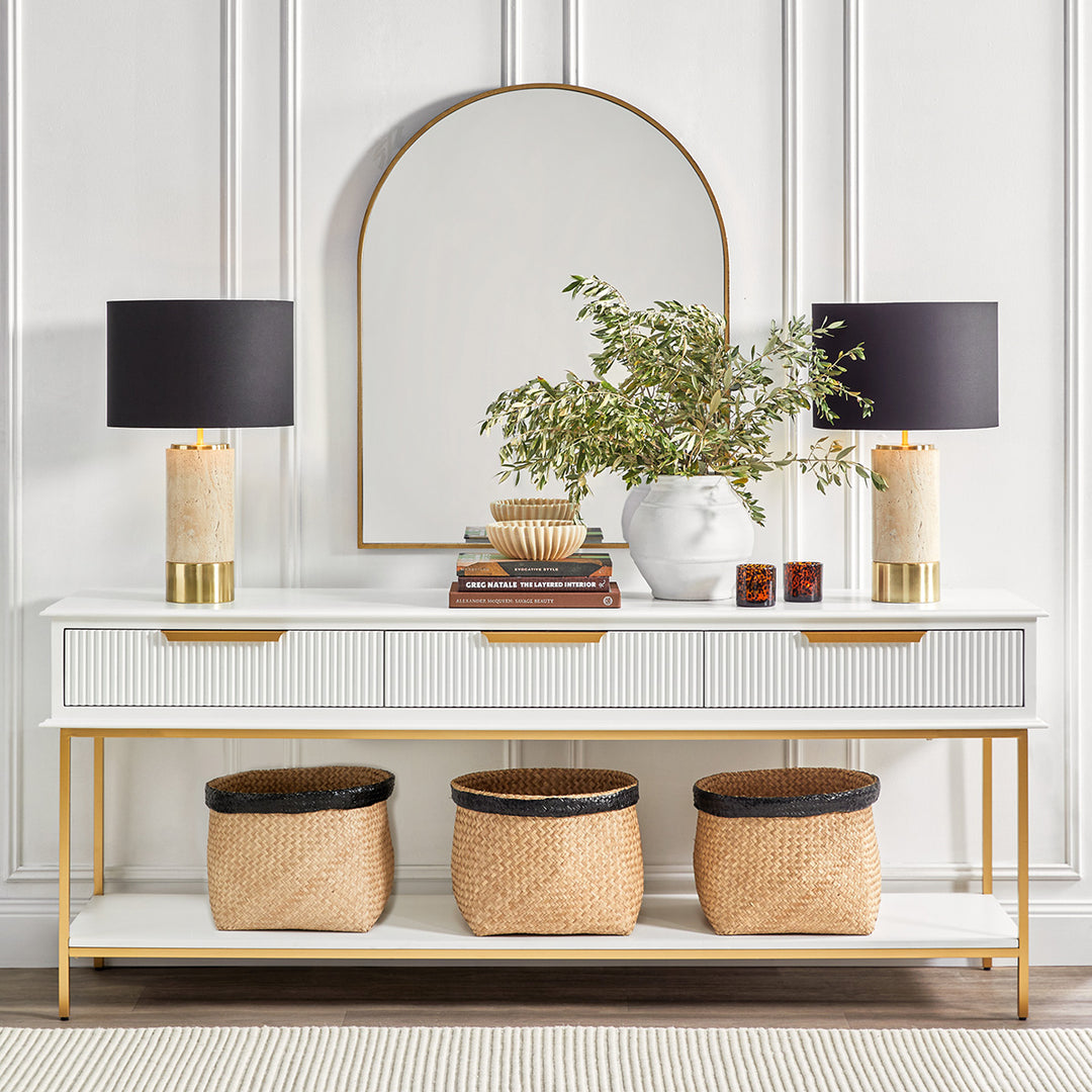 Paola Travertine Table Lamp