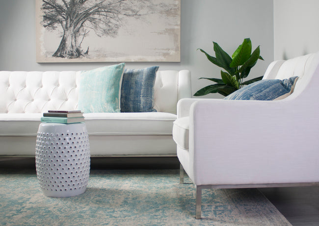 Shelly Decorator Stool 46cm. A touch of elegance