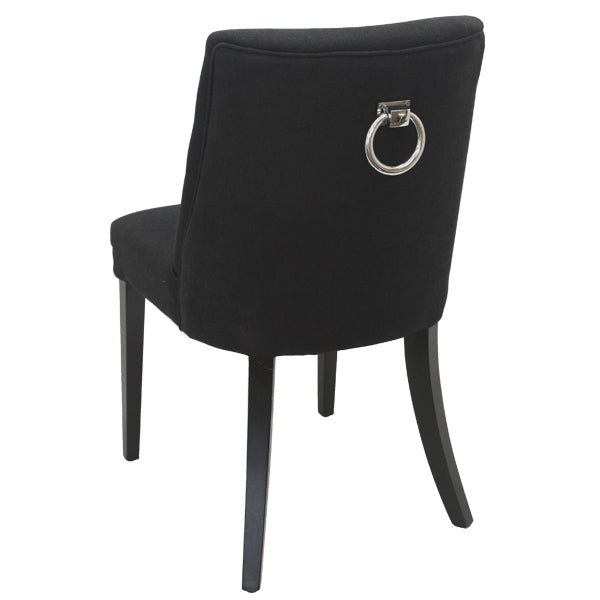 Ophelia Dining Chair Black chrome ring on back. Last one at this price.